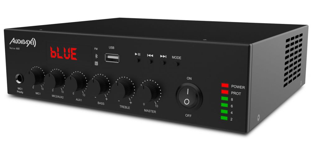 Audibax Dayton 60BT Amplificador Línea de 100v y 4 -16 Ω - 60W USB, FM y Bluetooth-gallery-0