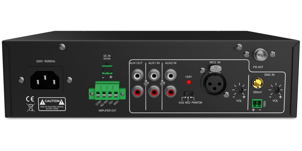 Audibax Dayton 60BT Amplificador Línea de 100v y 4 -16 Ω - 60W USB, FM y Bluetooth-gallery-3
