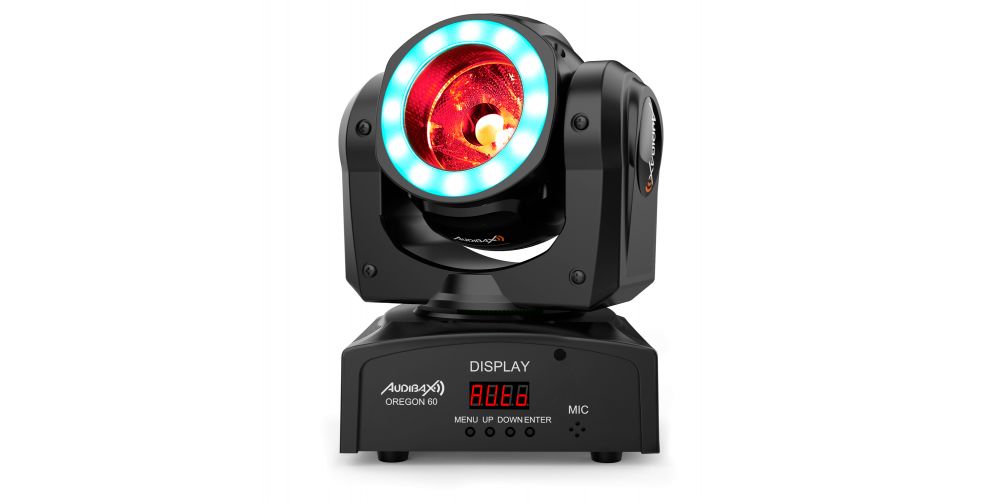 Audibax Oregon 60 Cabeza Móvil Beam. Alta Potencia 60W  RGBw + Anillo LED