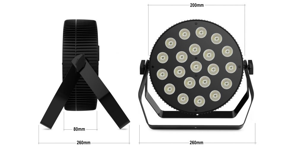 Audibax Dallas 210 Flat Foco LED RGBw 4 in 1 Cree  21 Led x 10W  Total 210w-gallery-6