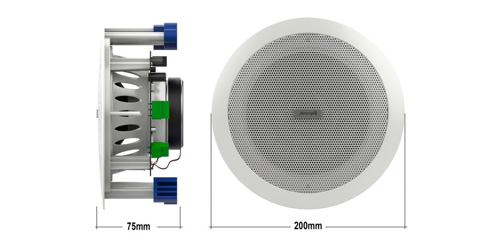 Audibax CM508L-BT Altavoces Techo Blancos Bluetooth empotrables Techo 2 Vías 2 x 20W 5,25\-gallery-4