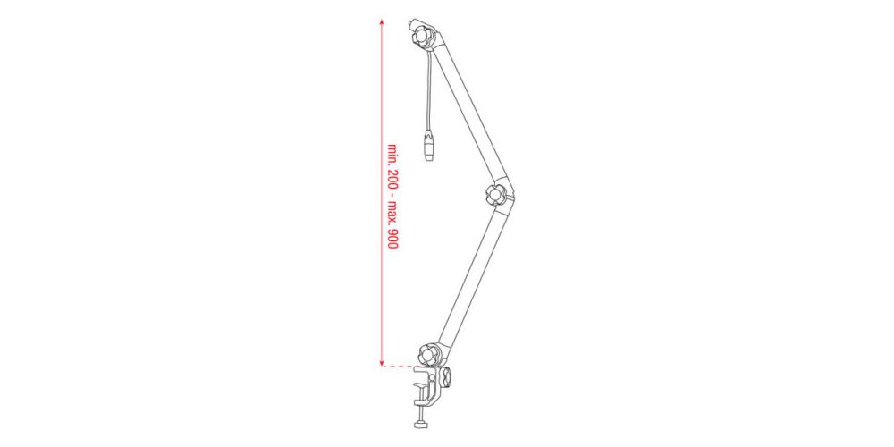 Showgear Soporte de microfono Broadcast con conectores Neutrik D8120-gallery-0