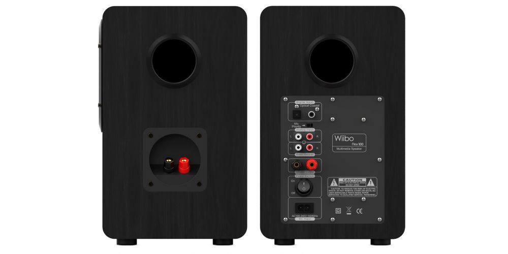 Wiibo Neo 100 V2 Black Altavoces Vintage Estanteria Bluetooth HiFi Activos 100w Pareja-gallery-1
