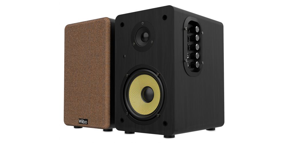 Wiibo Neo 100 V2 Black Altavoces Vintage Estanteria Bluetooth HiFi Activos 100w Pareja-gallery-0