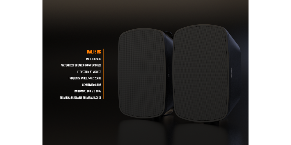 Audibax Pro Bali 5 TB Altavoz Pasivo de Exterior de Montaje en Pared (Pareja) IP65-gallery-5