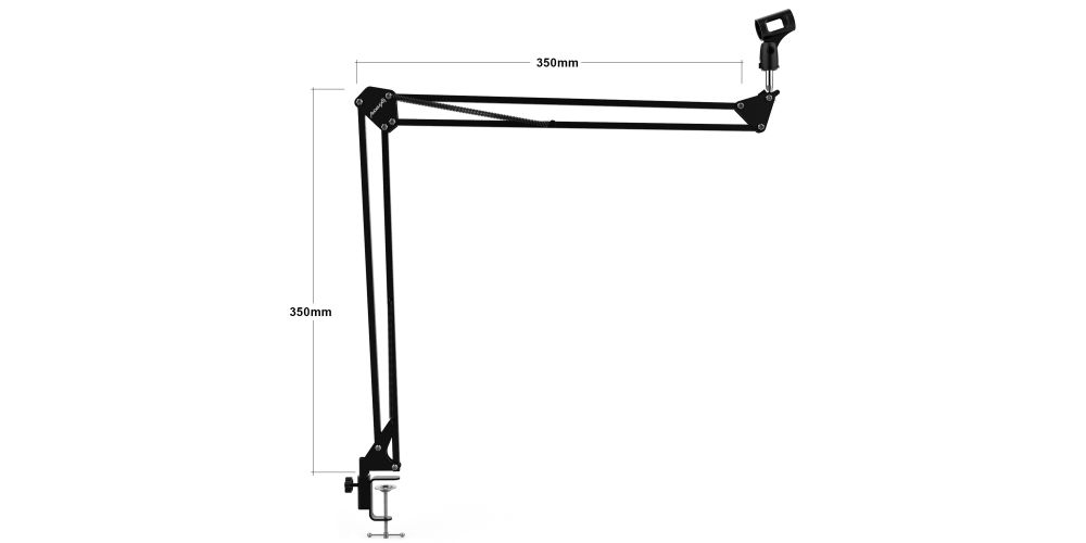 Audibax MTS-10 Soporte Sobremesa Micrófono Estudio de Brazo Articulado Ajustable-gallery-2