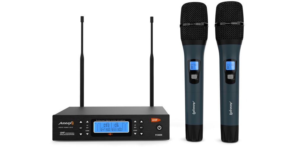 Audibax Sidney U310 Doble Micro mano UHF con Frecuencia seleccionable-gallery-0