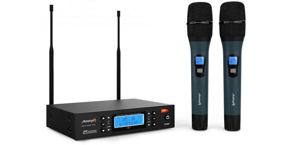 Audibax Sidney U310 Doble Micro mano UHF con Frecuencia seleccionable