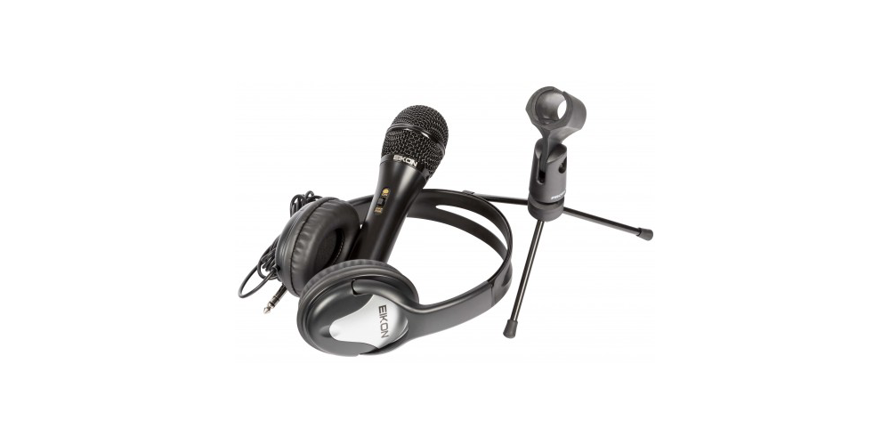 Eikon EKSBONE Micrófono Dinámico Usb + Auricular + Soporte Sobremesa
