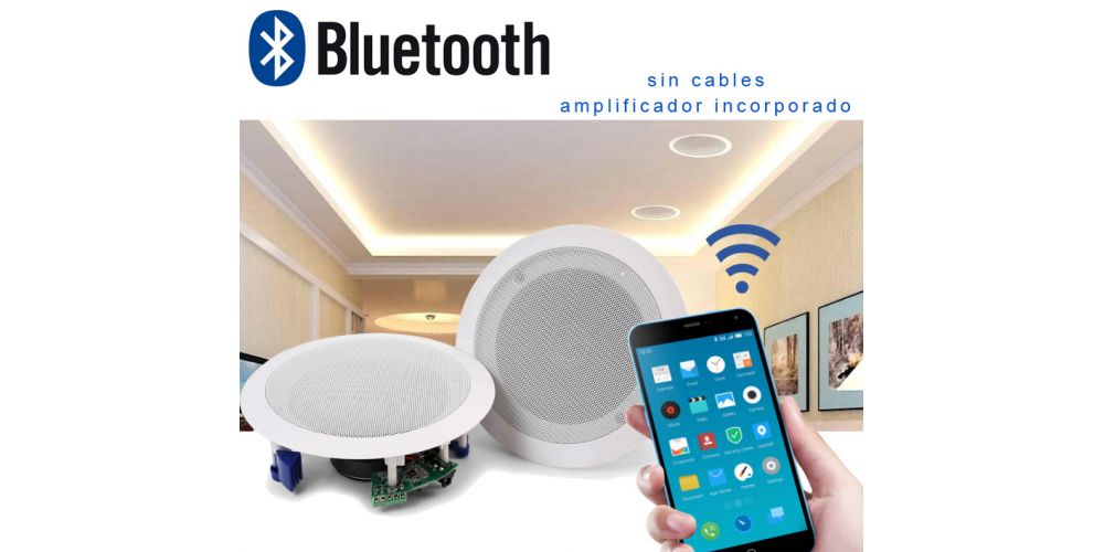 Audibax CM408L-BT Altavoces Techo Blanco Bluetooth 5 Pulgadas 40w ( amplificador integrado en un altavoz )