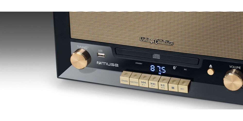 Muse MT-110B Tocadiscos Bluetooth Encoding USB Negro-gallery-2