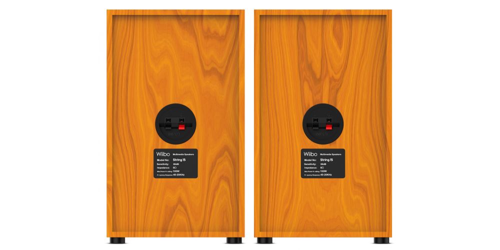 Wiibo String 15 Nogal Altavoces HiFi Estanteria 100w Pareja-gallery-4