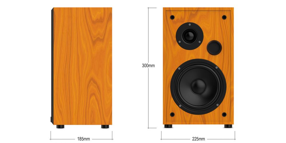 Wiibo String 15 Nogal Altavoces HiFi Estanteria 100w Pareja-gallery-6
