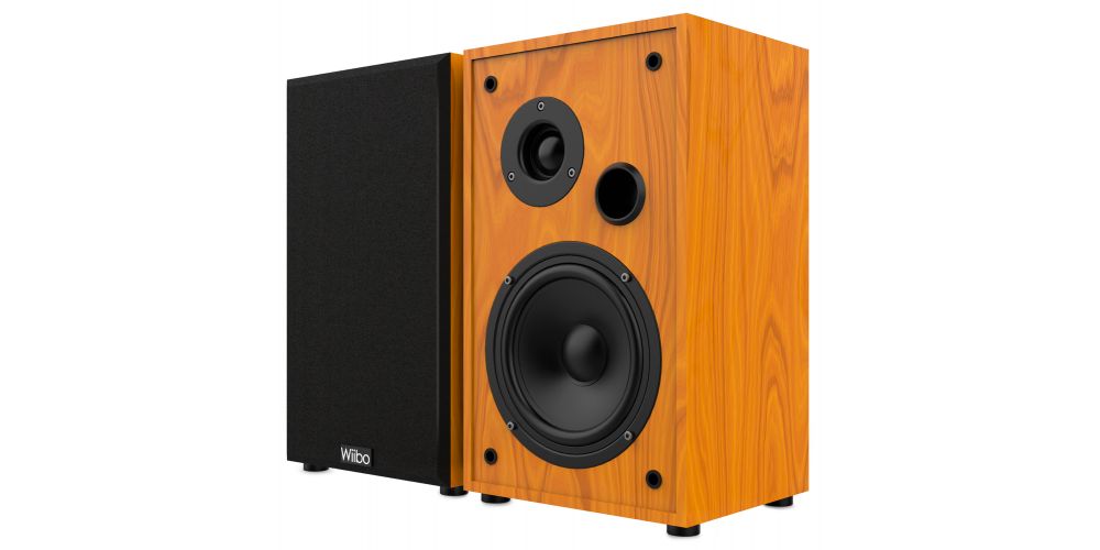 Wiibo String 15 Nogal Altavoces HiFi Estanteria 100w Pareja-gallery-0