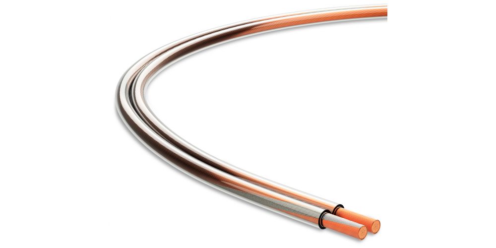 Audibax Silver BSAP100 Transparente Bobina Cable Altavoz Paralelo 100 Metros