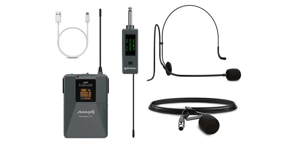 Audibax Missouri Free Head UHF Micrófono de Diadema Inalámbrico