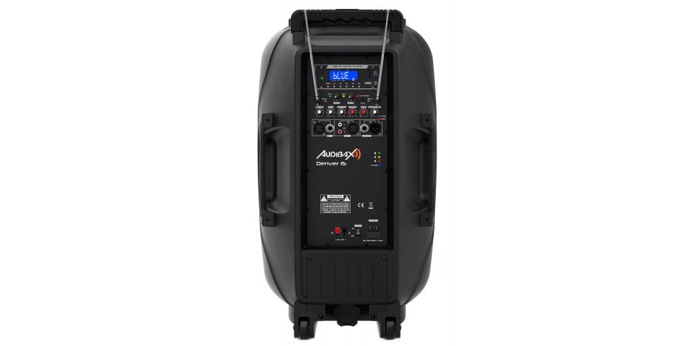 Audibax Denver 15 Altavoz Activo PA 15  con Bateria , Ruedas + 2 Micros Inalambricos Mano-gallery-2