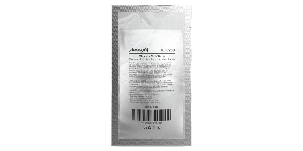 Audibax HC-8200 200g Consumible para Máquinas de Fuego Frío-Chispas