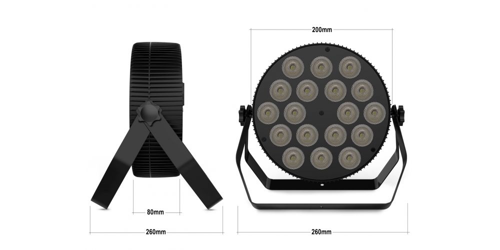 Audibax Dallas 180 Mk2 Foco LED RGBW 18x10w. 180W 4 in 1-gallery-6