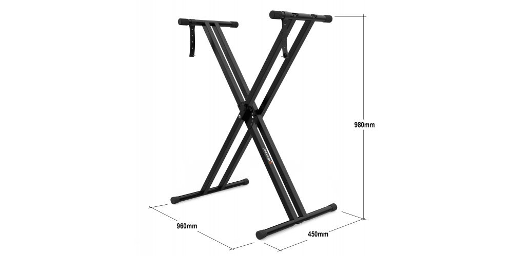 Audibax Onyx 120 Soporte Tijera Doble para Teclado (Yamaha, Casio, Roland, Korg)-gallery-7